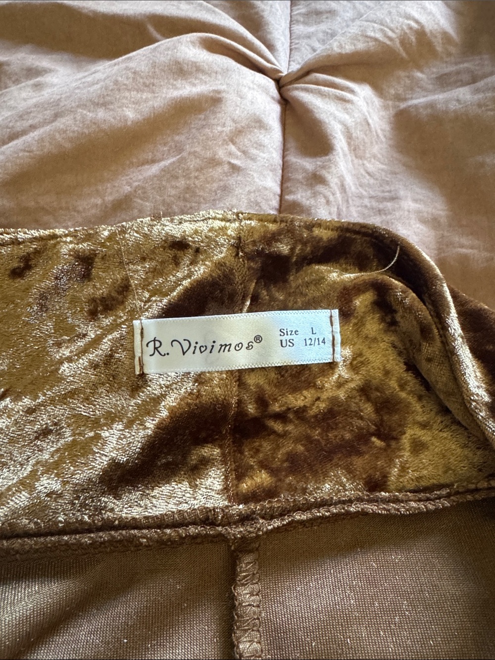Crushed Velvet Open-Front Robe — Brown - Picture 2 of 3